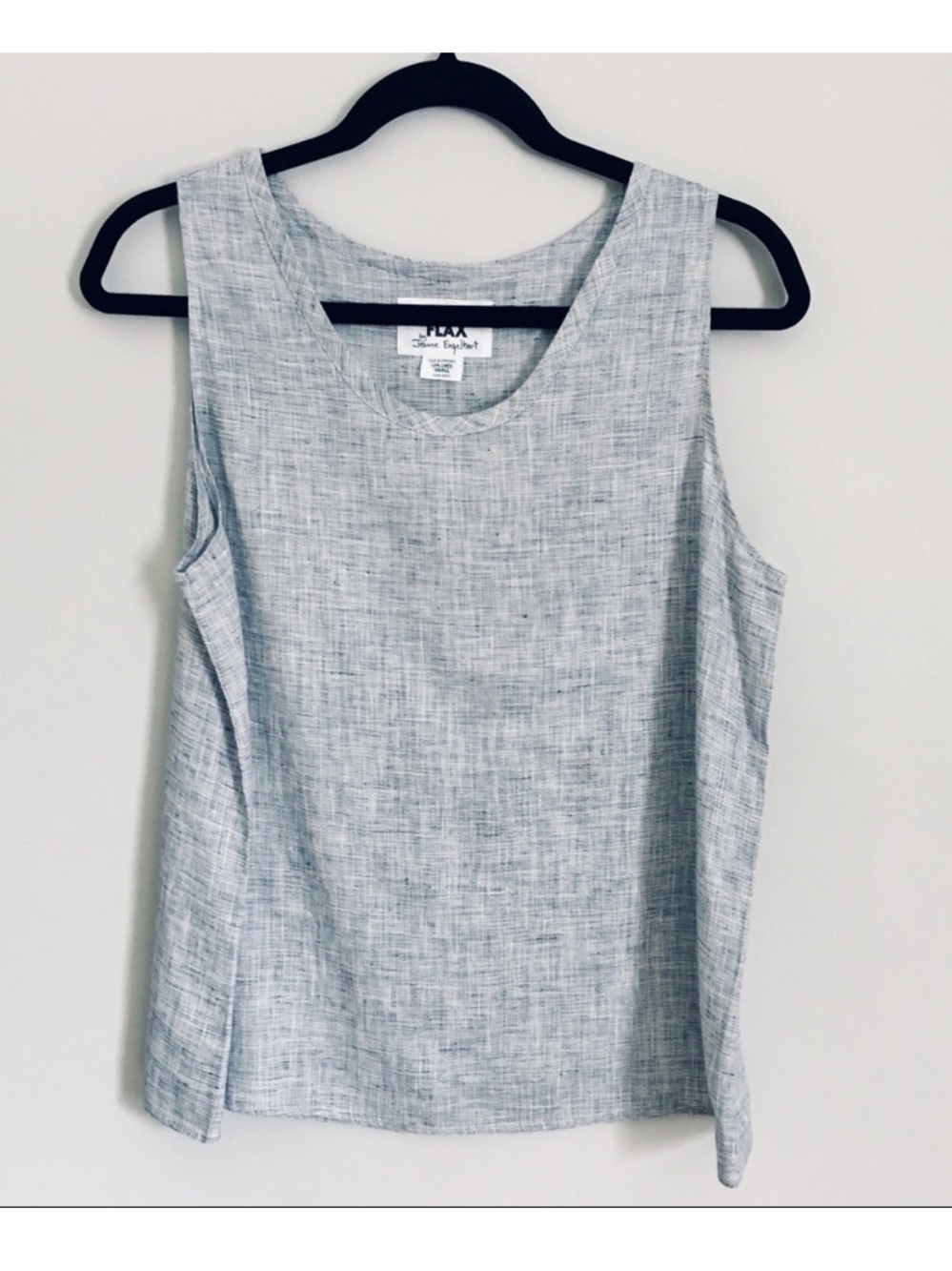 Light gray Flax 100% linen tank top